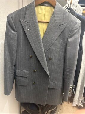 Bespoke custom Pinstripe Double-Breasted Suit